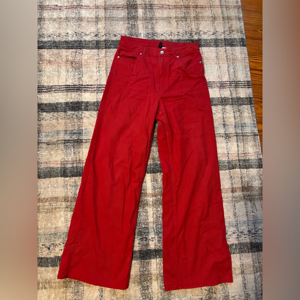 H&M Red Flare & Wide Leg Jeans